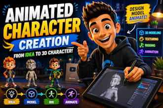 create custom 3d pixar style character