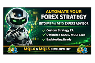 develop custom mt4 mt5 expert advisor forex trading bot in mql4 mql5