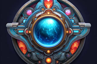 design awesome fantasy, rpg, sci fi, steam game logo