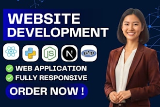 build react front end as expert full stack developer for website development