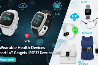 oled wearable health device smart ring watch band glass esp32 iot ble ai pcbs
