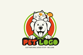 design modern animal dog training pet care veterinary logo