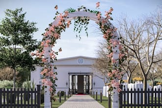 renew elegant banquet hall,ballroom styling, ballroom layout,event venue extrior