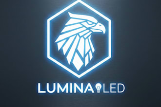 design a modern led brand logo for your business