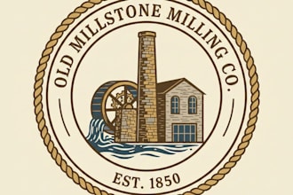 design a unique mill logo for your brand