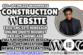 construction company website contractor website design construction landing page