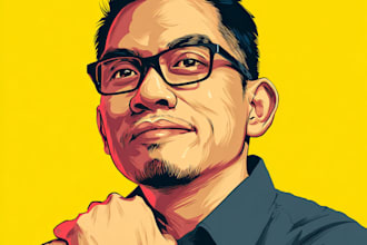 drawing cartoon vector portrait art