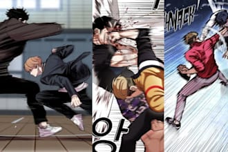 draw webtoon comic pages manga anime webcomic panels webtoon artist