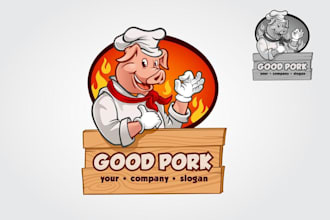 design high quality vintage pig farm logo with express delivery