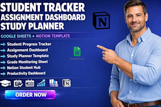 student tracker google sheets assignment  tracker notion template study planner