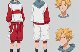 anime character, fanart, and original character