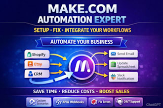 fix make com, made com, setup make com automation, make automation, make expert