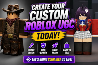 create custom roblox ugc items for your brand or avatar