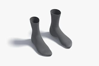 create 3d socks design and high quality 3d rendering for product design