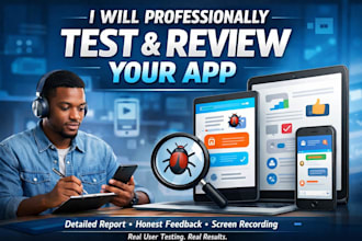 test and review your android or ios app professionally
