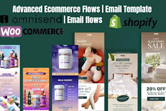 setup ecommerce email flows for woocommerce shopify omnisend email template
