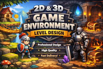 design professional 2d  3d game environments and level design