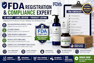 fda registration fda compliances label review cosmetic product listing US agent