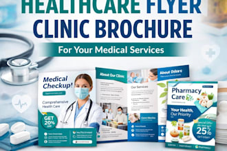 create eye catching healthcare flyer or clinic brochure