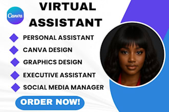 canva virtual assistant personal assistant social media manager canva design