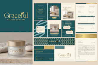 design business logo, brand identity and complete branding kit package