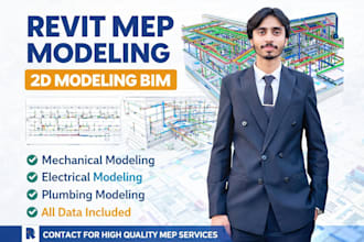 do autocad and revit 2d and 3d architectural and mep drawings