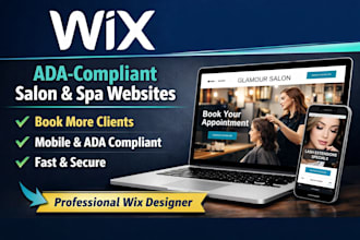 design wix ada compliant website for salon and spas, salon website redesign