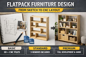 design flatpack furniture with cnc cutting