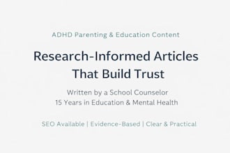 write SEO adhd and neurodivergent parenting blog posts