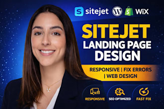 design redesign sitejet io website landing page fix sitejet website error design
