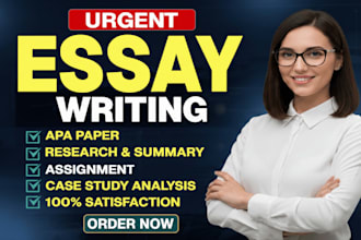 do urgent essay writing, 2000 words essay, research, summary, presentation