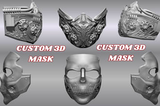 model 3d printable helmet custom mask werable cosplay armor stl for 3d printing