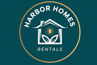 design modern awesome rental home logo for your business