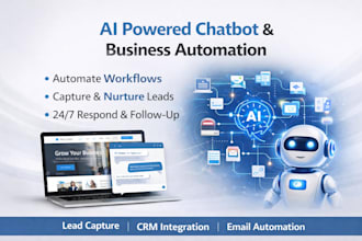 build ai powered chatbot and automated businesses workflow systems