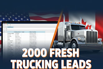 provide 1000 fresh verified trucking leads from fmcsa carrier database