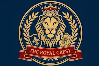 do elegant and regal logo with royal style for your brand