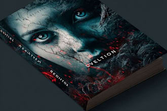 design horror book cover, ebook cover with free 2d mockup