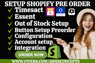 setup shopify pre order timesact essent notify rez globo duck wolf stockify snap