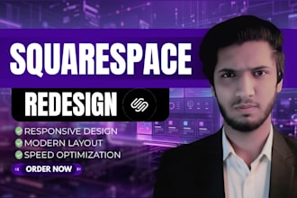 design or redesign your modern squarespace website
