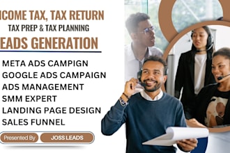 generate income tax leads, tax preparation leads, tax return, tax planning leads