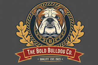 make awesome and gorgeous bulldog logo design