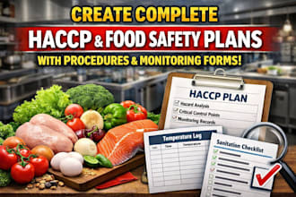 create complete haccp and food safety plans with procedures and monitoring forms