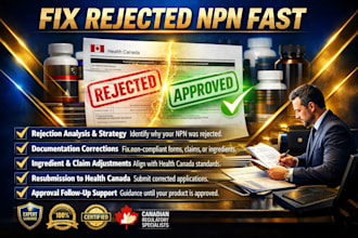 fix rejected npn applications for health canada