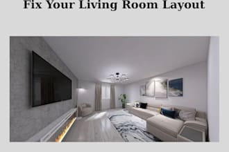 redesign a modern and functional living room in 24h