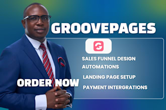 build groovepages groovekart groovemail funnels landing pages and fix bugs