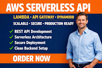 build AWS lambda serverless rest API with API gateway, dynamodb and solutions
