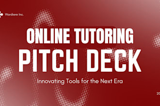 create online tutoring pitch deck marketplace investor presentation startup