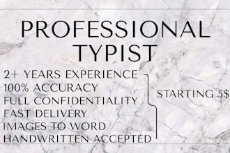 be your professional typist to retype scanned or PDF documents