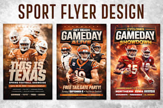 design sport flyer, banner, poster and sport graphics