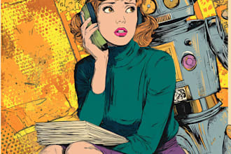 draw custom vintage comic book art retro pop art covers
